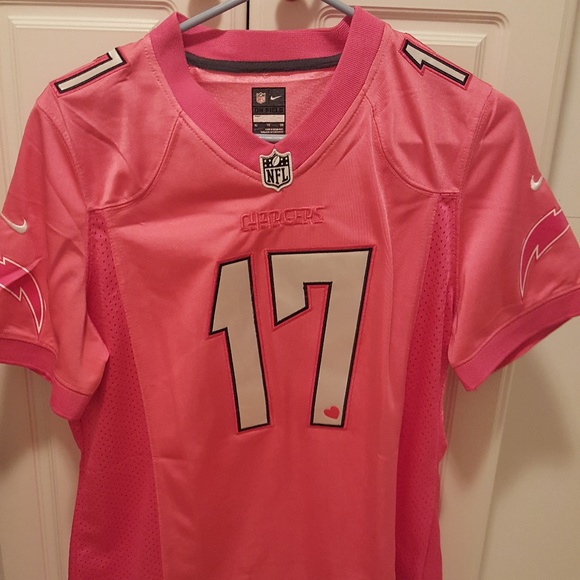 womens pink chargers jersey